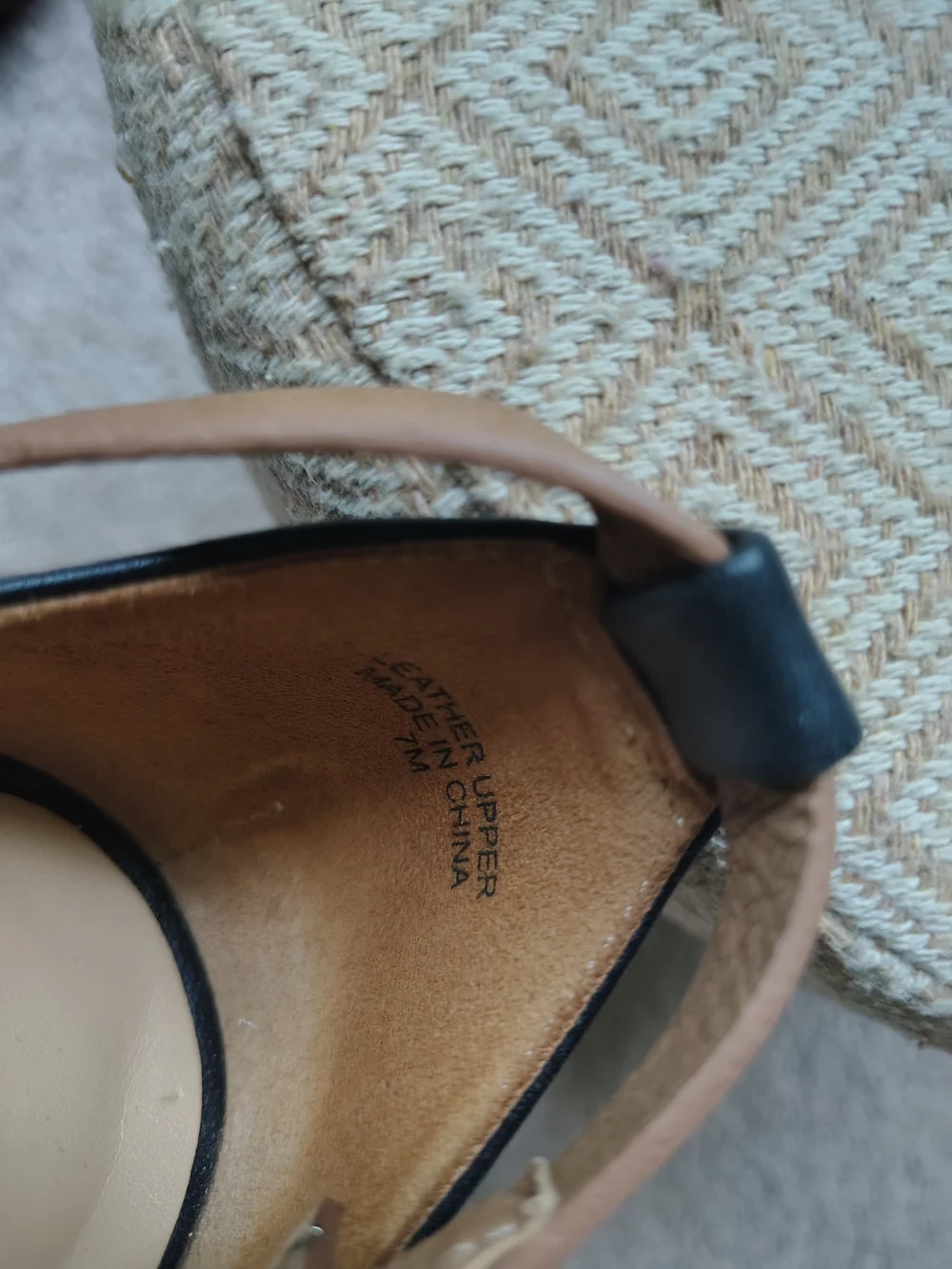 Talbots Black Strappy Wedge Sandals with Neutral Straps
